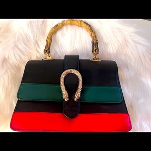 Faux Gucci Bamboo Top Handle Bag